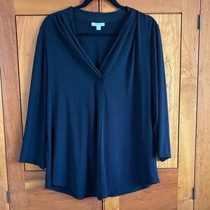 Charter Club Elegant Black V-Neck tunic